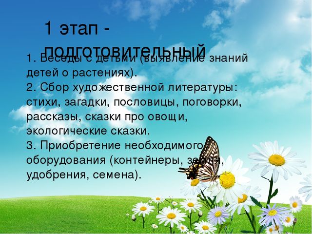 Проект " Огород на подоконнике"