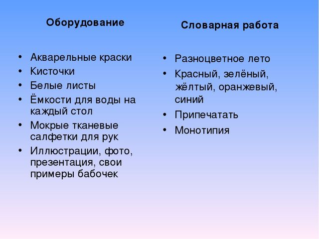 ООД по рисованию в нетрадиционной технике "монотипия" на тему: "Разноцветные бабочки" (старшая группа)