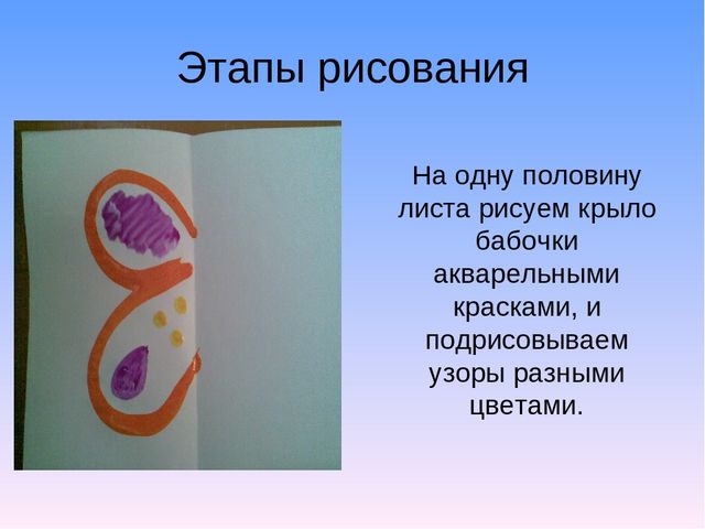 ООД по рисованию в нетрадиционной технике "монотипия" на тему: "Разноцветные бабочки" (старшая группа)
