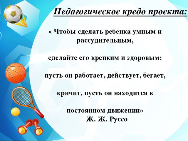 Педагогический проект "Ловкие! Сильные! Смелые!"