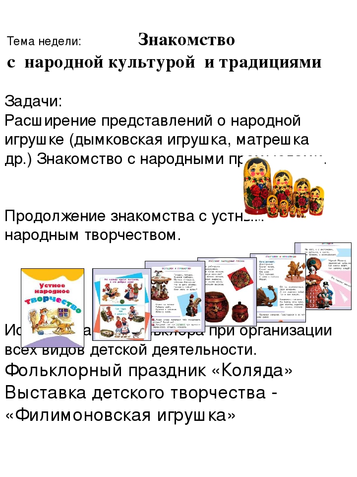 Презентация "Тема недели". Дошкольное воспитание.