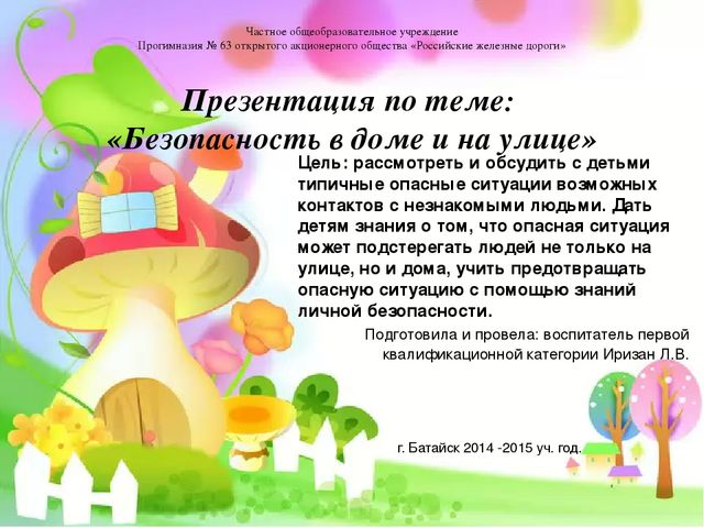 Презентация по теме: «Безопасность в доме и на улице»