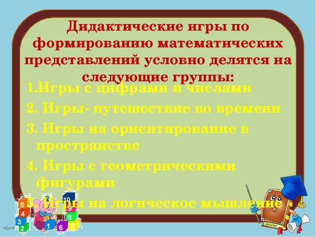 Дидактические игры по формированию ФЭМП