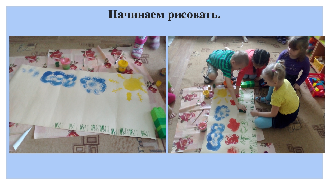 Мастер класс "Рисование нитками в детском саду"
