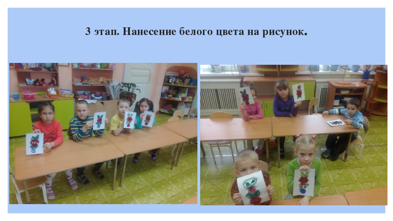 Мастер класс "Рисование нитками в детском саду"