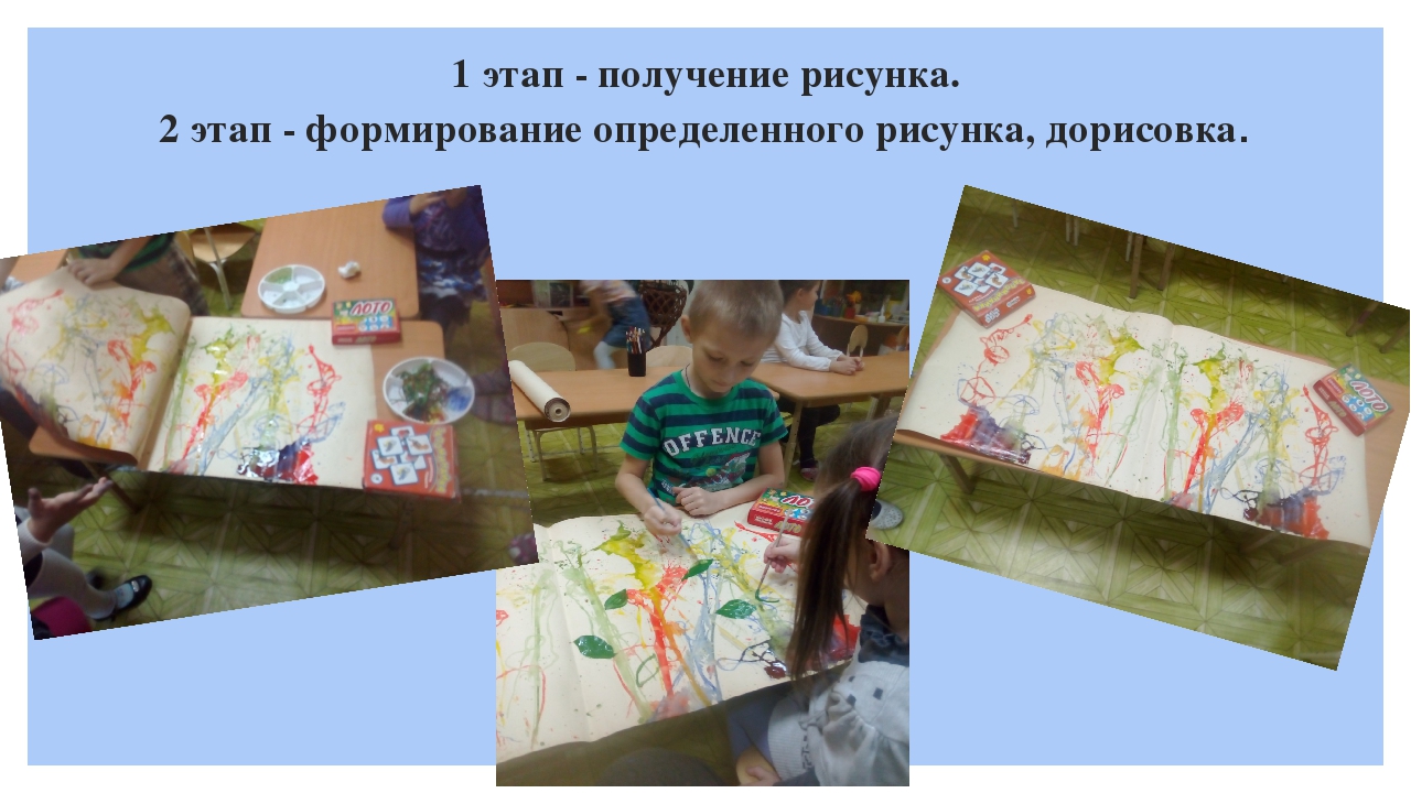 Мастер класс "Рисование нитками в детском саду"