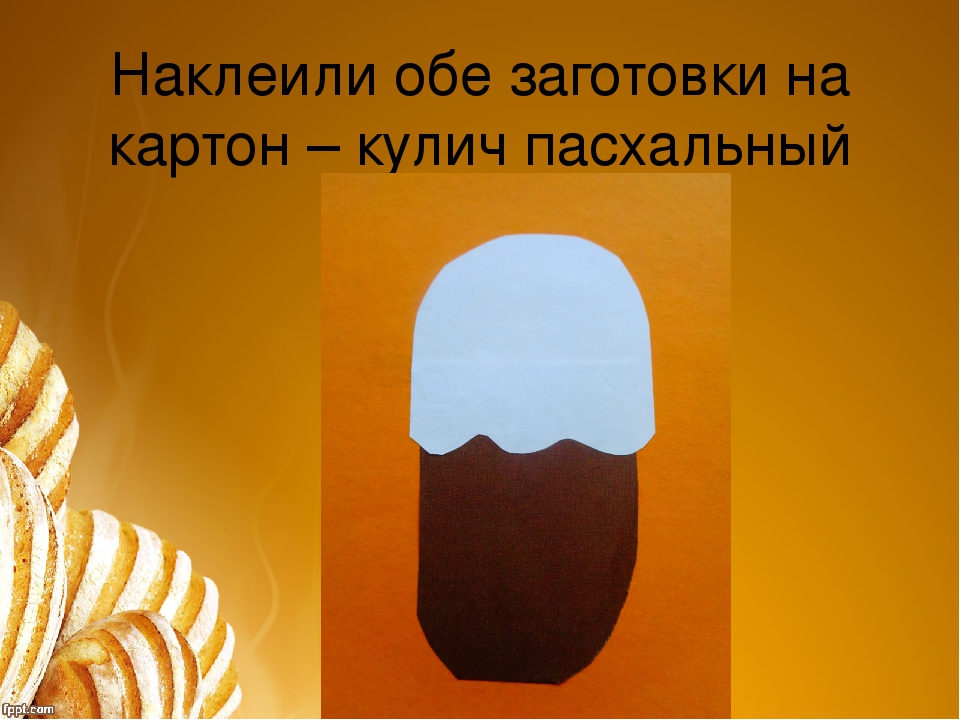 Презентация:изготовление пасхального кулича(аппликация, лепка) 2мл.группа