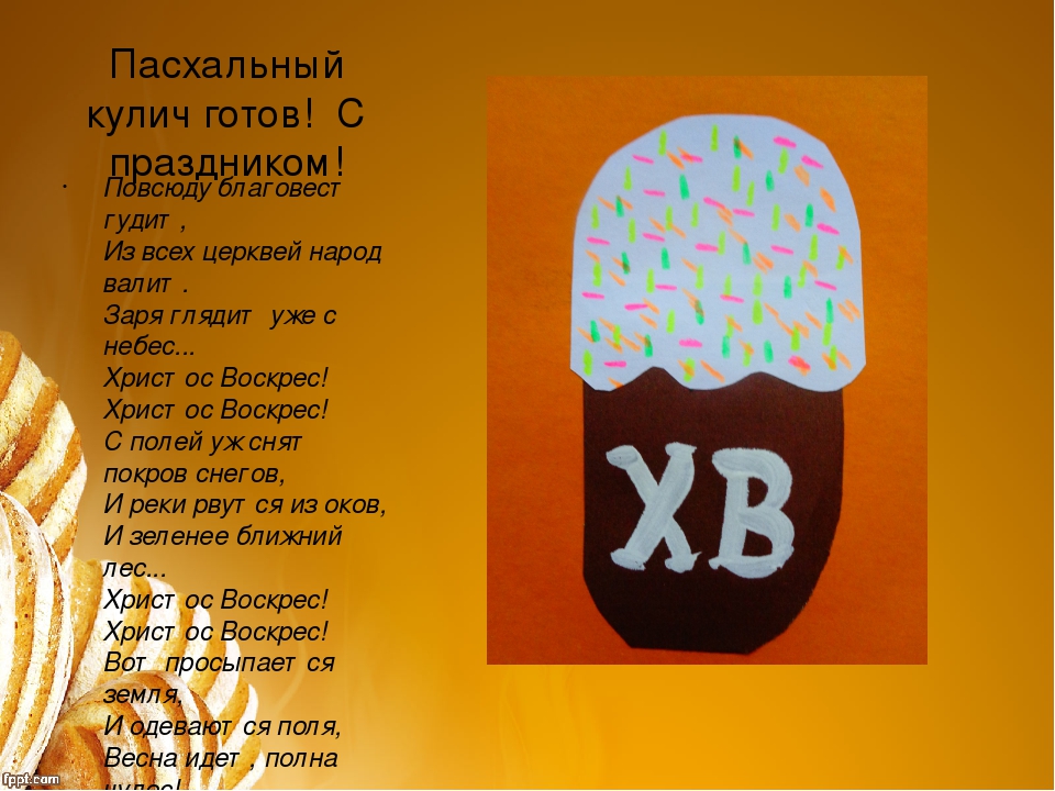 Презентация:изготовление пасхального кулича(аппликация, лепка) 2мл.группа