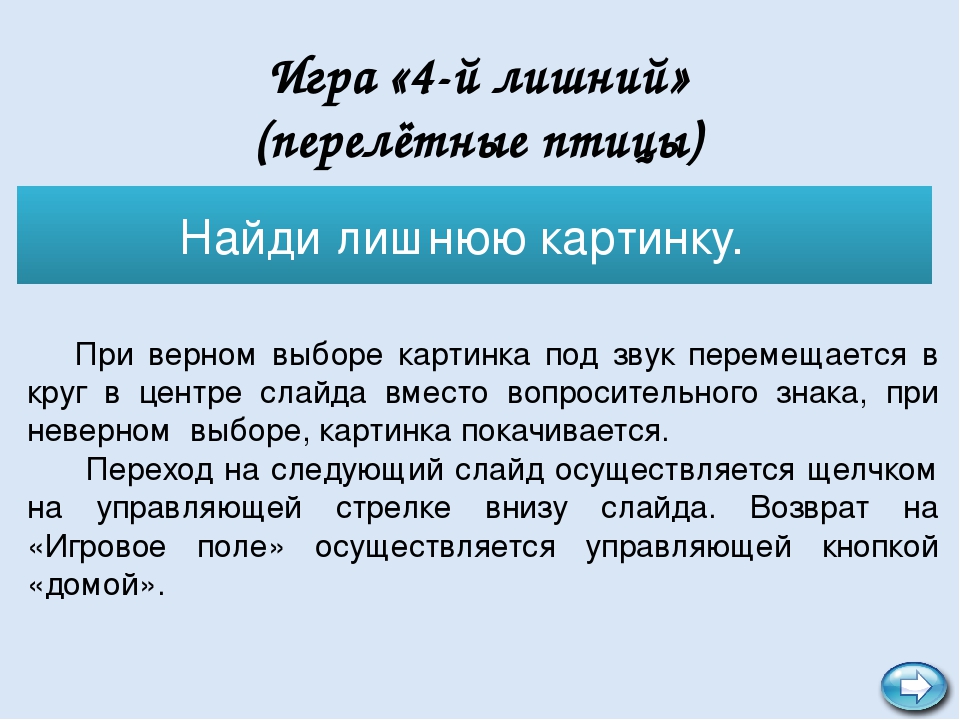 Интерактивная игра "В мире птиц"