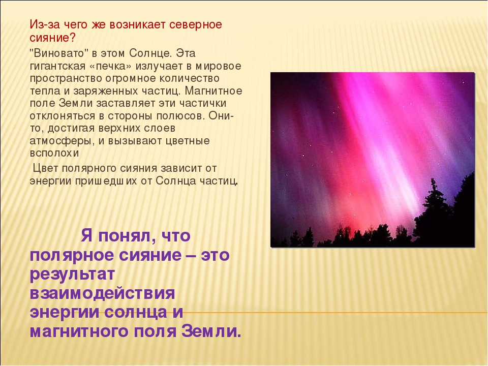 Презентация проекта "Северное сияние - огненный танец на небесах."