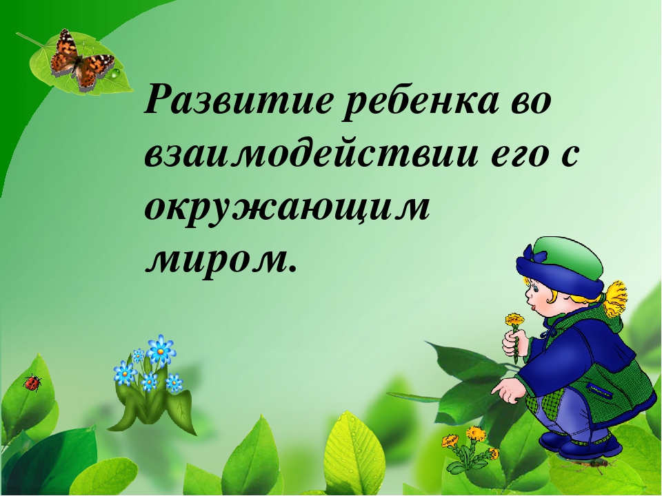"Развитие ребенка во взаимодействии с окружающим миром"