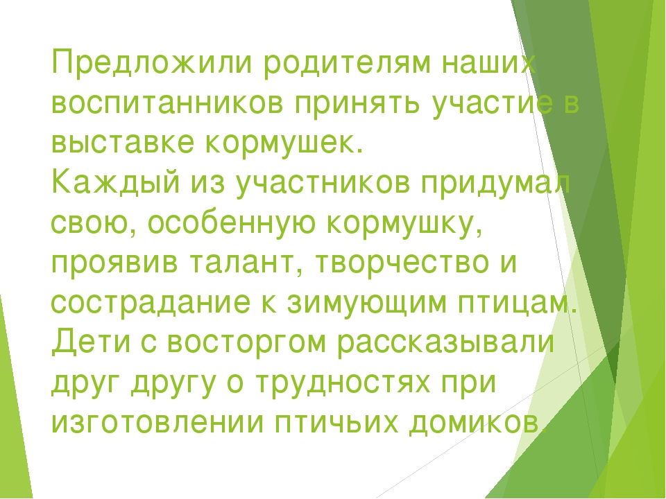 Презентация отчета об участии в акции «Покормите птиц зимой»