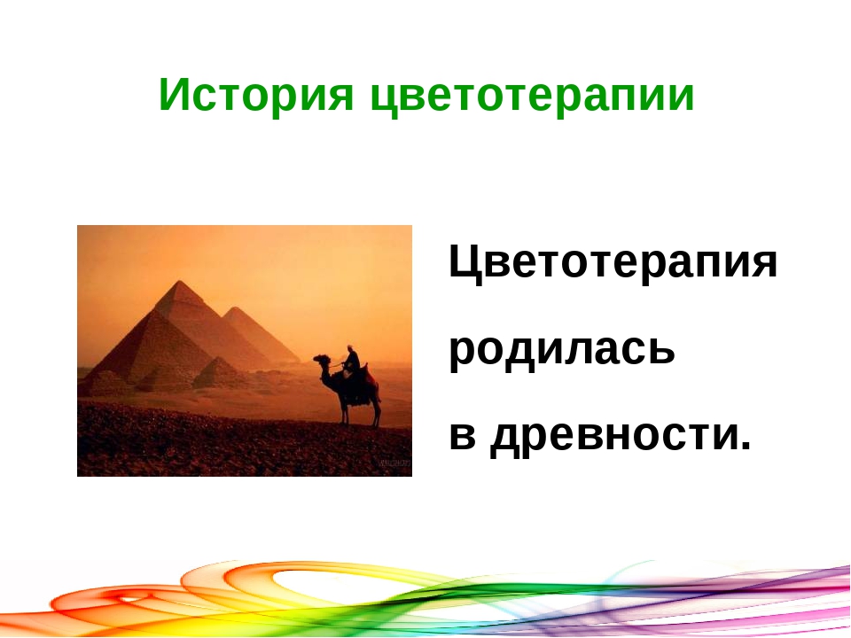 Здоровье сберегающие технологии - цветотерапия