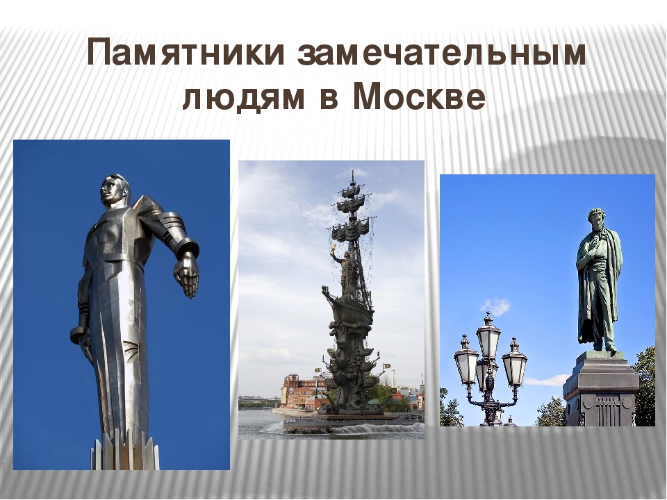 Презентация на тему "Памятники замечательным людям в Москве"