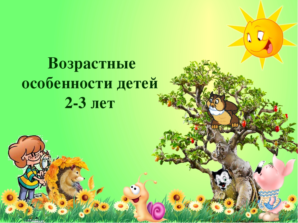 Возрастные особенности детей 2-3 лет