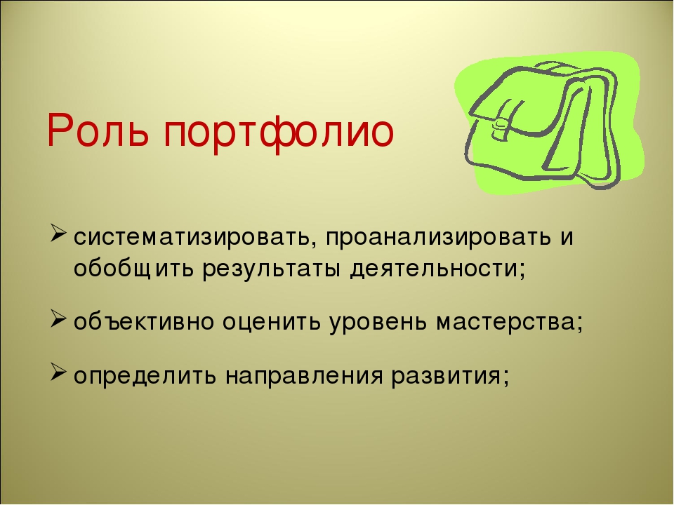 Презентация для педагогов "Структура создания портфолио"