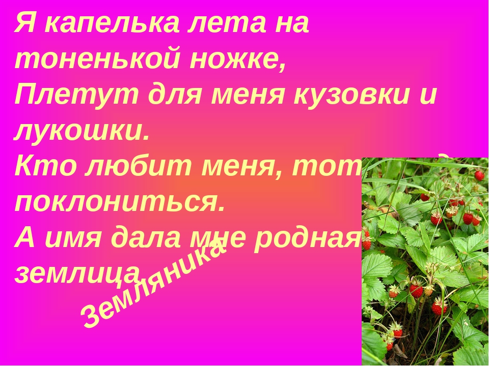 Презентация "Загадки про ягоды в стихах и картинках"