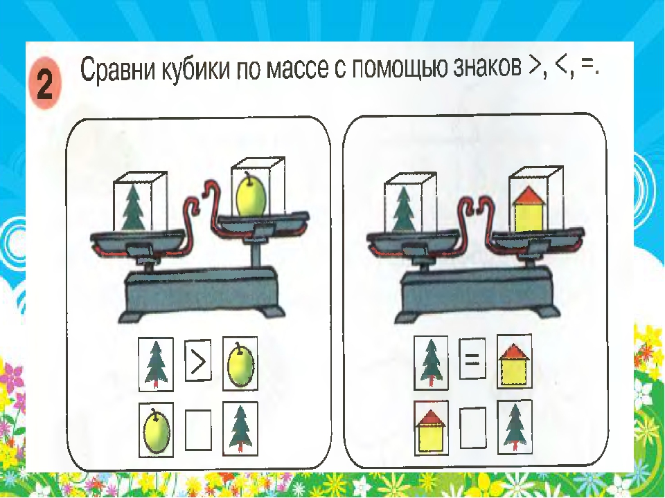 Презентация по математике на тему «Тяжелее, легче. Сравните по массе."