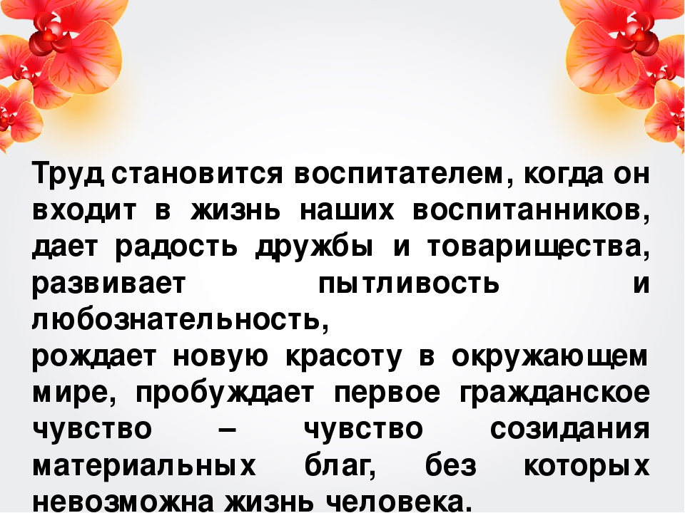 Нравственно-патриотическое воспитание через приобщение к хозяйственно бытовому труду старших дошкольников