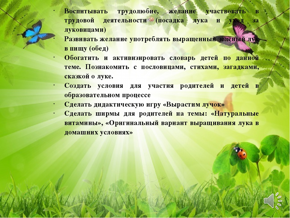 КРАТКОСРОЧНЫЙ ПОЗНАВАТЕЛЬНЫЙ ПРОЕКТ для детей раннего дошкольного возраста «Зелёный лук – от всех недуг»