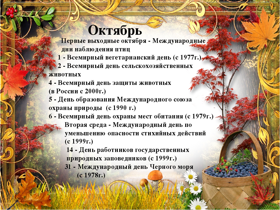 Презентация "Календарь экологических дат".