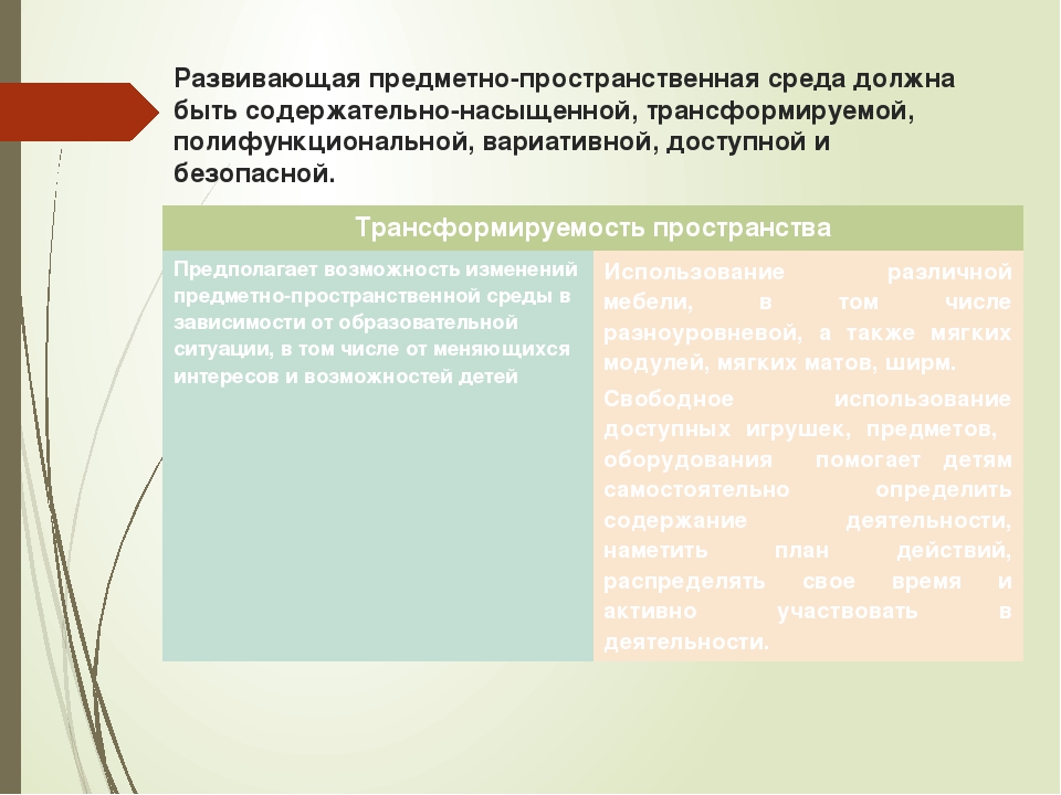 Презентация "Организация развивающей предметно-пространственной среды "