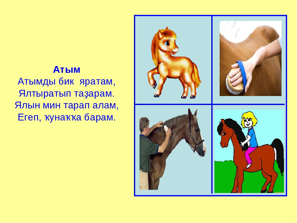 Заучивание стихотворений по картинкам на башкирском языке.