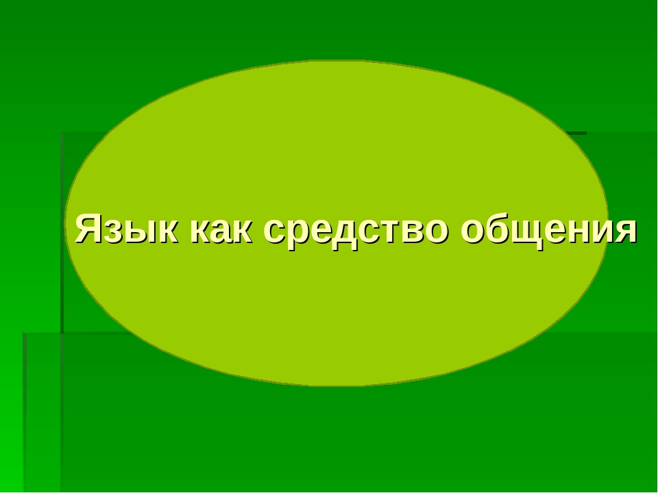 Презентация "Язык, как средство общения"
