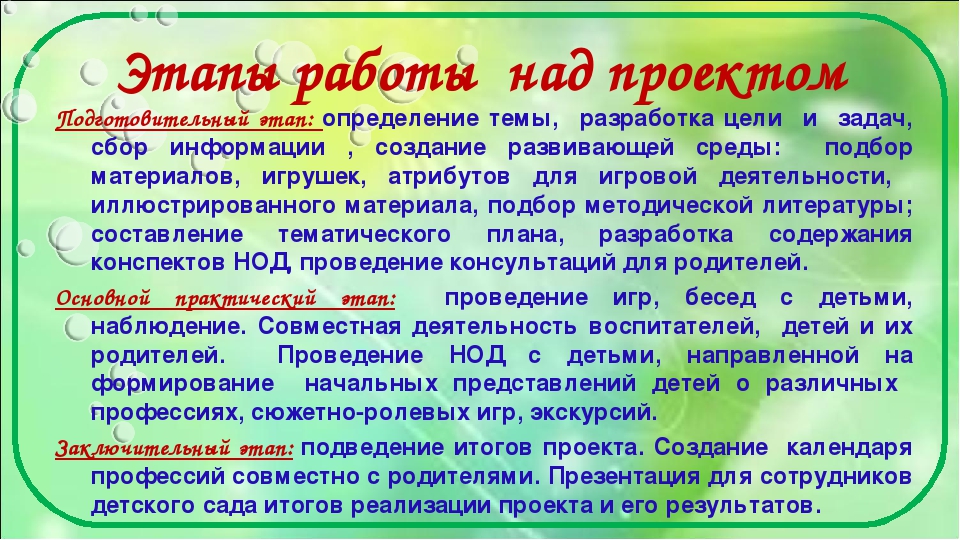 Проект "Малыши в мире профессий"