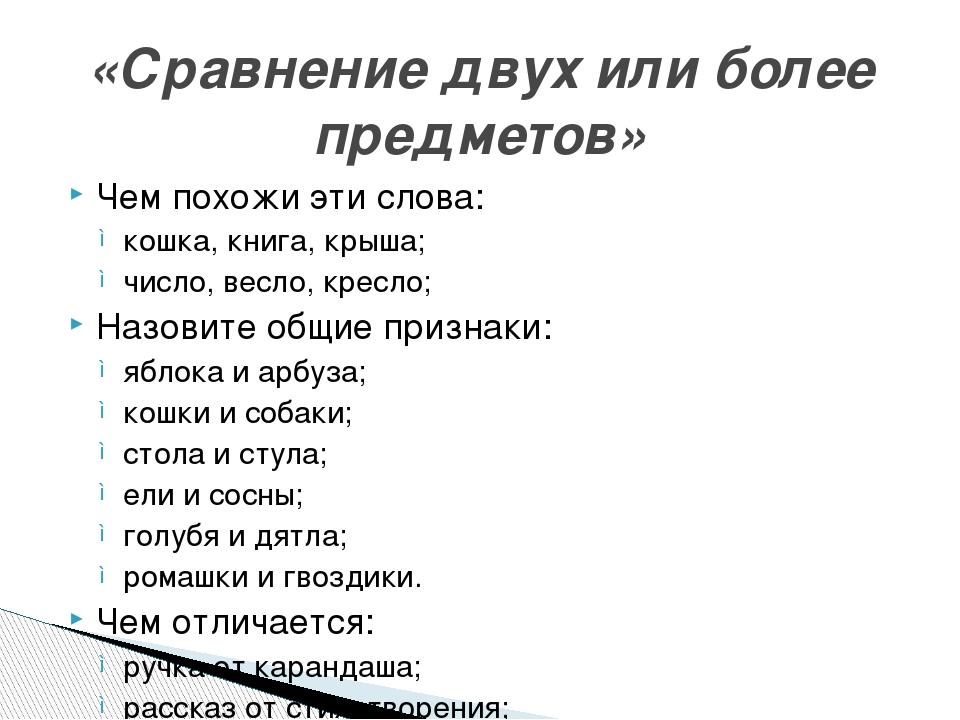 Игры по развитию словесно-логического мышления
