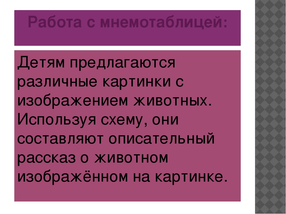 «Использование мнемотехники для развития речи детей дошкольного возраста»