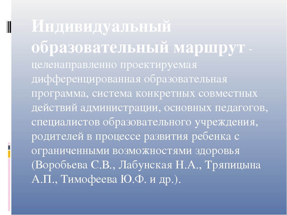 Коррекционно-развивающая и образовательная работа по реализации индивидуального образовательного маршрута