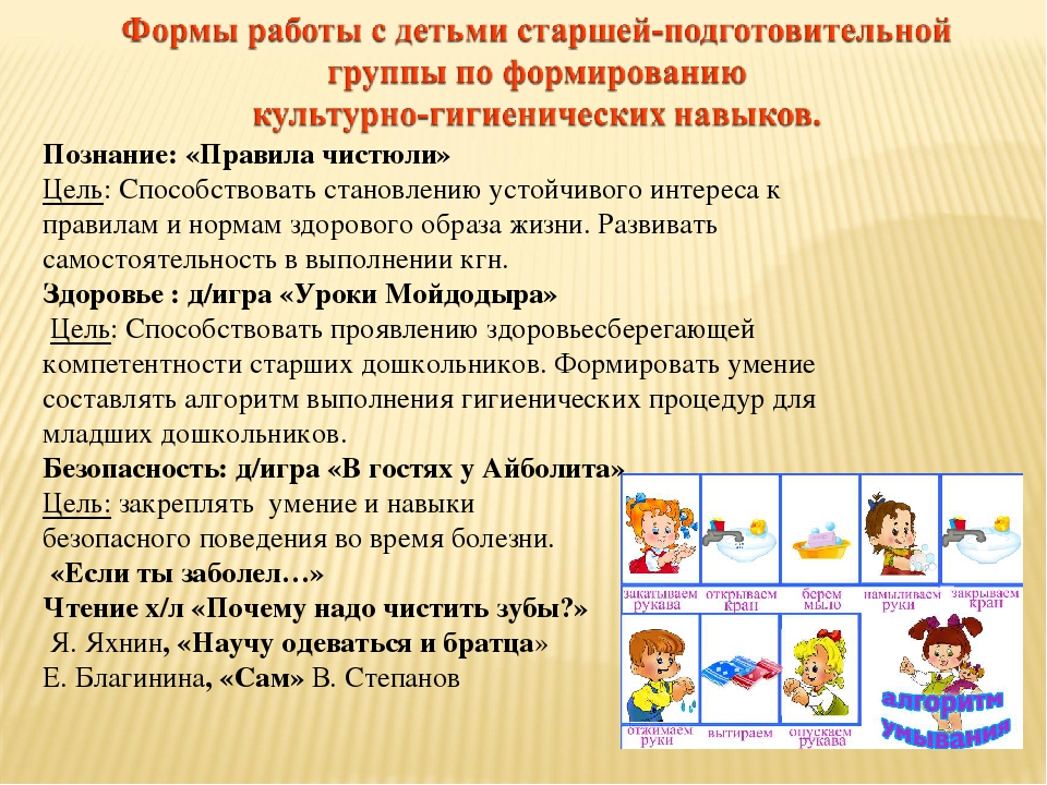 «Реализация задач образовательной области «Здоровье». Воспитание культурно-гигиенических навыков у дошкольников».