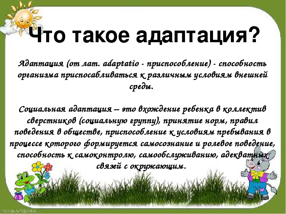 Адаптация ребенка в детском саду