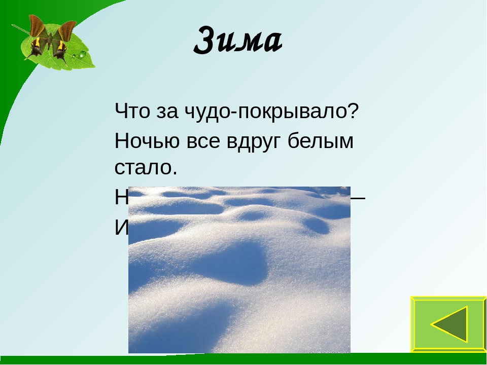 Презентация к занятию "Времена года"