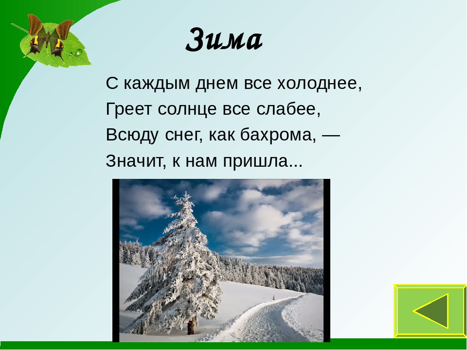 Презентация к занятию "Времена года"