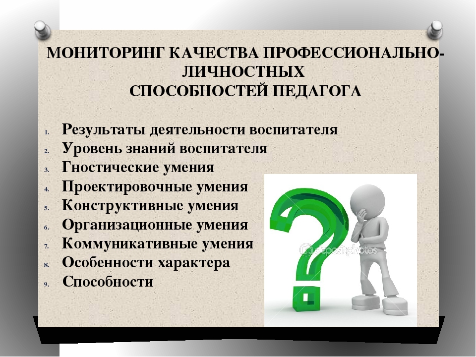 Мониторинг материалов. Личностные способности педагога. Мониторинг личностных качеств воспитателя ДОУ. Личные способности. Мониторинг профессионально-личностного развития учителя.