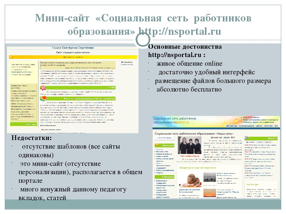 Рекомендации по созданию личного сайта педагога