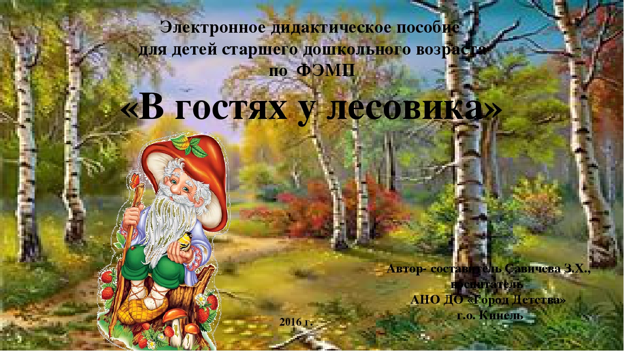 Электронное дидактическое пособие «В гостях у лесовика»