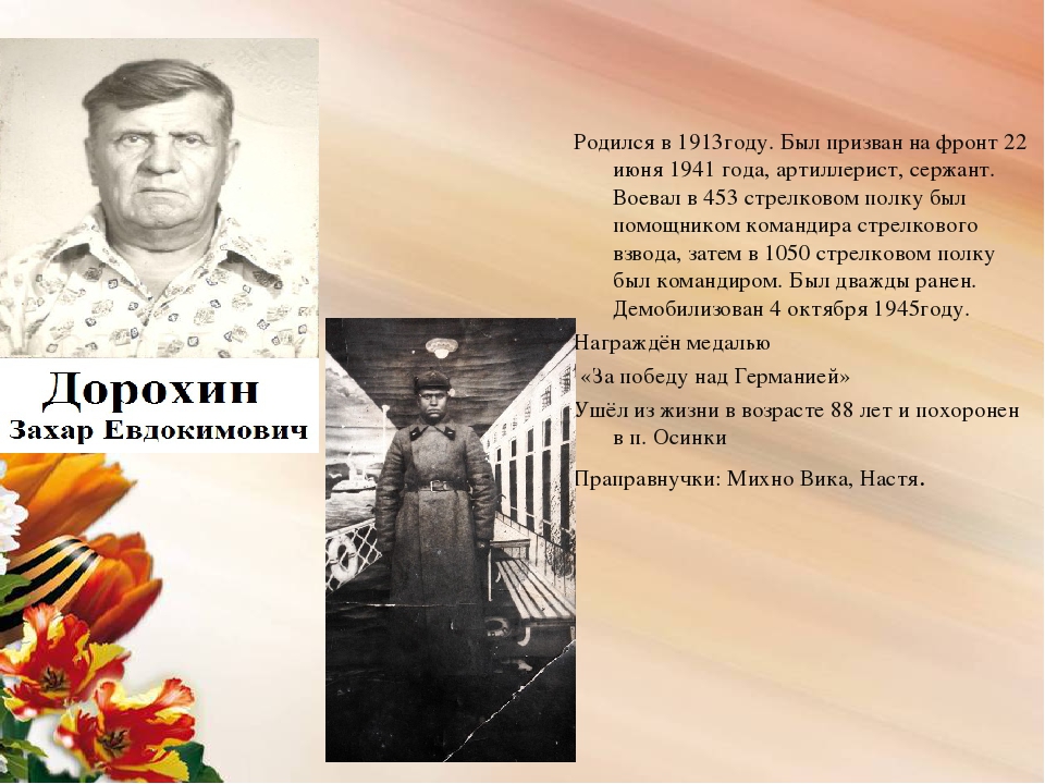 Презентация "Книга памяти"о героях ВОВ