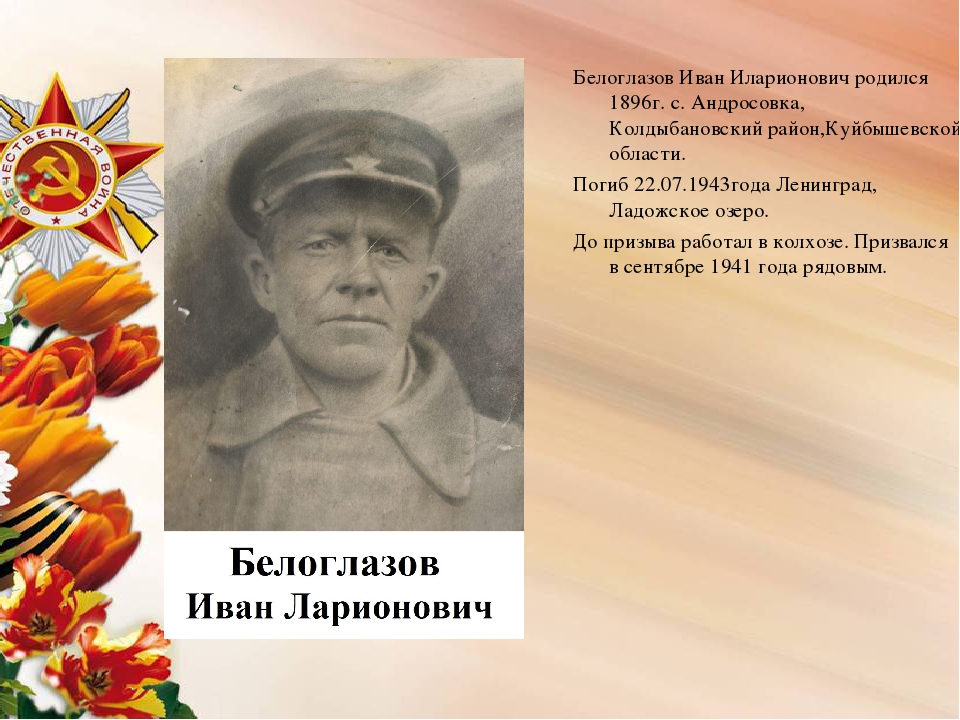 Презентация "Книга памяти"о героях ВОВ
