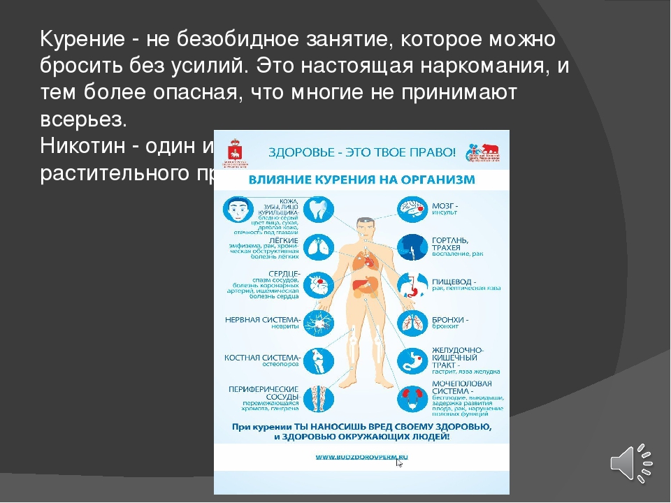 Презентация на тему: " Вредные привычки и их влияние на здоровье человека"