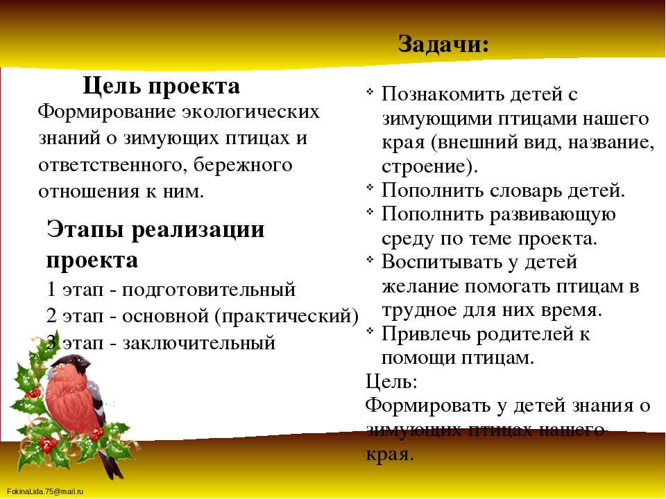 Проект « Зимующие птицы