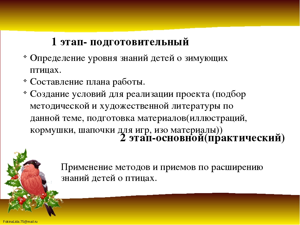 Проект « Зимующие птицы