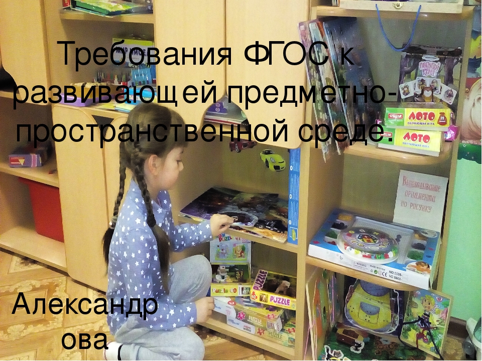 Требования ФГОС к развивающей предметно-пространственной среде.