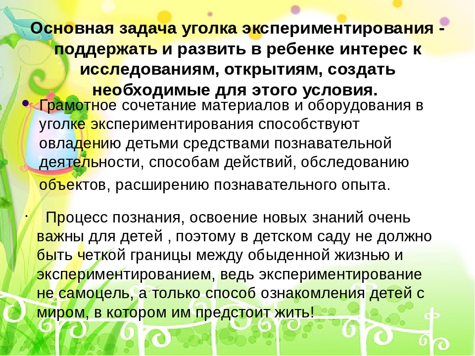 Презентация по опытно-экспериментальной деятельности