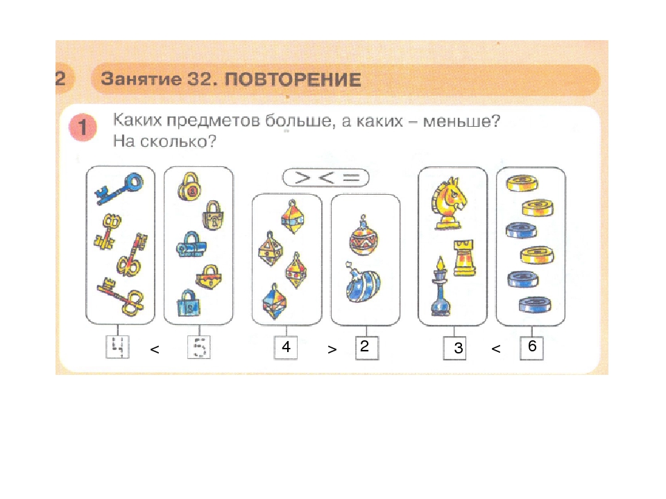 Маленький какой номер. Каких предметов больше каких меньше. Каких предметов больше. Математика занятие 32 повторение. Сколько каких предметов.