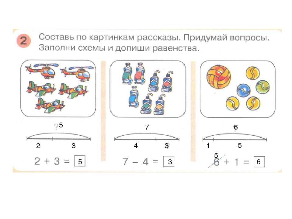 Заполни схему и допиши равенства