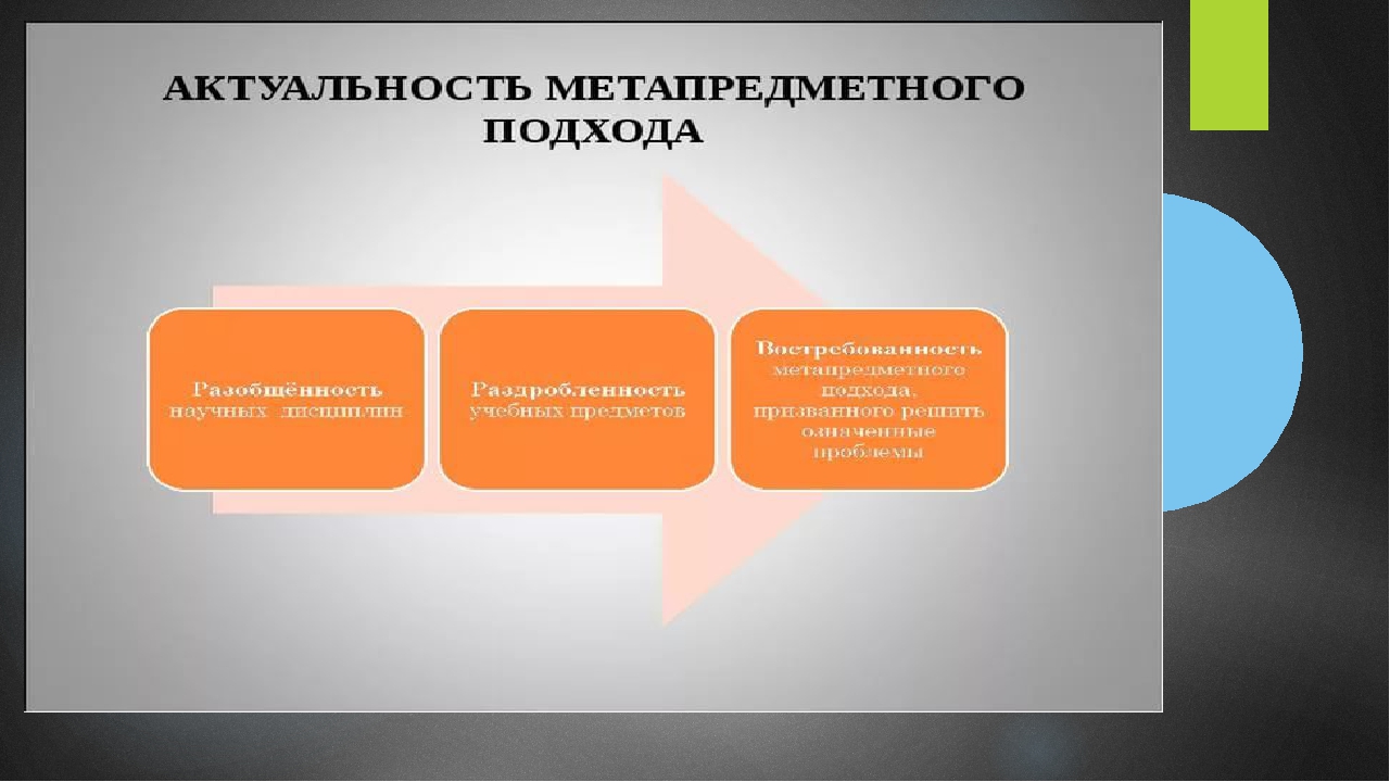 Метапредметный подход как условие приемствености в образовании