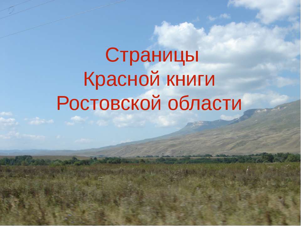 Ростовская область природа и животный мир